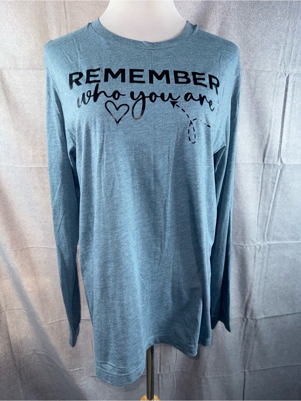 2430-Bella Canvas Blue 'Remember Who You Are' Long-Sleeve Tee